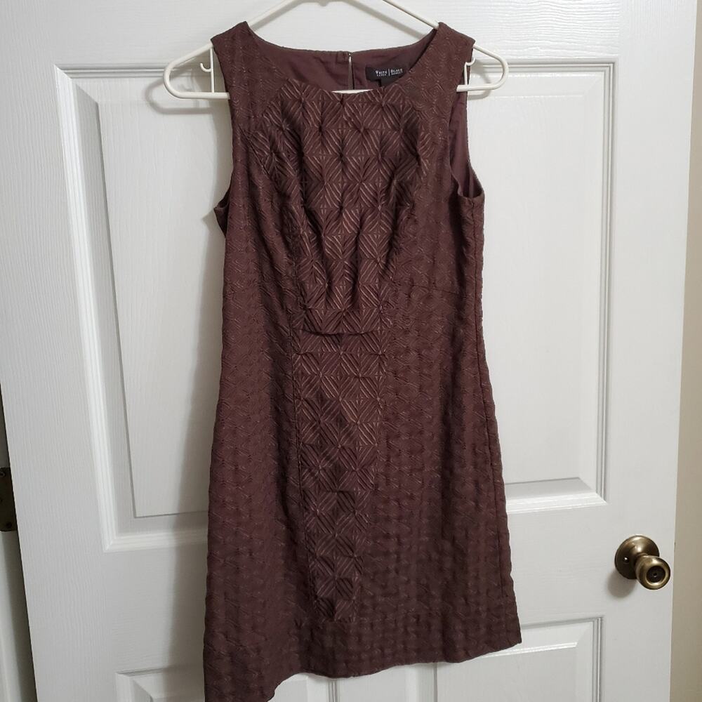 WHBM brown sleeveless sheath dress Fully Lined Size 0